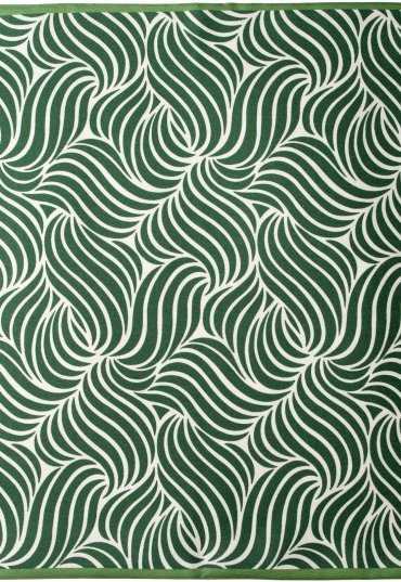 Richard Anderson Forest Green abstract floral double-sided square