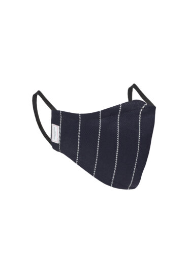 NAVY CABLE STRIPE FACE MASK