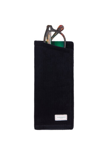 NAVY CORDUROY GLASSES CASE