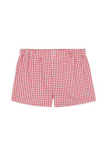 RED GINGHAM BOXER SHORT