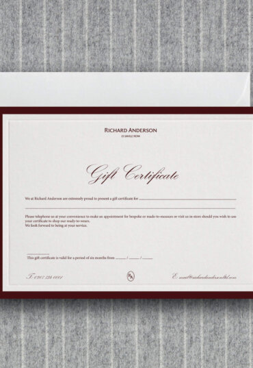 Richard Anderson gift certificate
